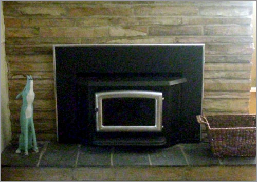 Rebuilt Stone Fireplace and Wood Stove Insert in Hightstown, NJ